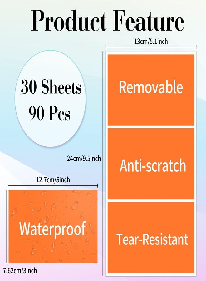 STARLIBOO Removable Colored Labels Stickers, 3X5 Inch Removable Large Label Stickers for Moving Boxes and Storage Bins- Waterproof- Tear Resistant (Orange) - Image 3